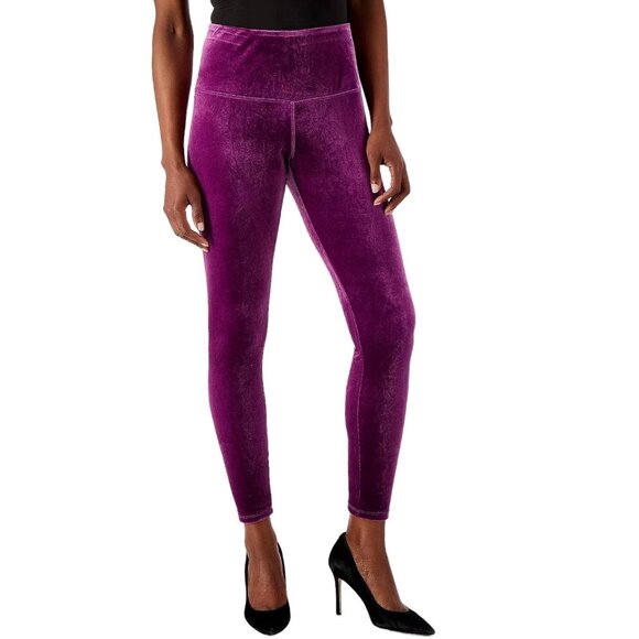Women with Control Regular Tummy Control Velvet Legging Size Medium Winter Berry - Picture 1 of 9